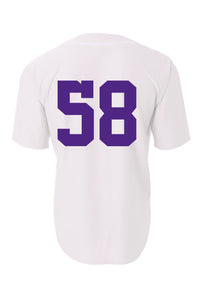 Delts White Baseball Jersey