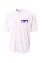 Load image into Gallery viewer, Delts White Baseball Jersey
